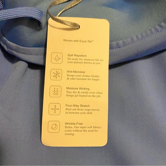 NWT Mandala High Waisted Scrubs Joggers Ceil Blue Medium - Picture 4 of 5